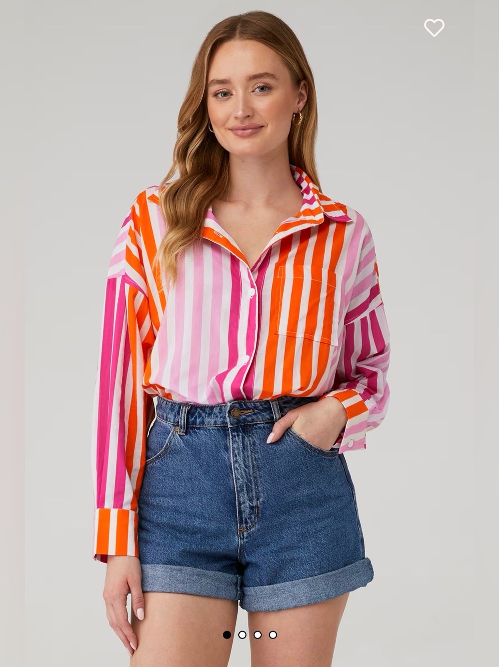 Beach Riot Cotton Oversized Lightweight Striped Alexa Beach Coverup Shirt Sz L/P - Picture 7 of 12